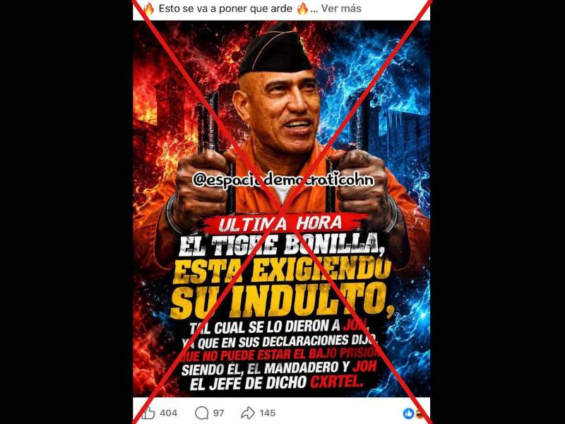<b>Captura de pantalla a una publicación de Facebook hecha el 17 de julio de 2026. </b>