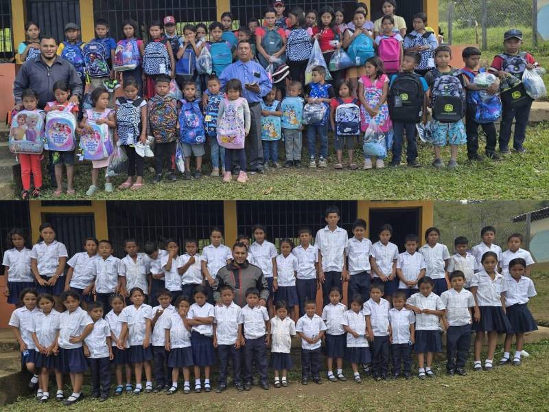 Las donaciones que el Profe ha gestionado, permitieron que los 52 alumnos que atiende, ahora tengan su uniforme, sus zapatos, sus mochilas y todos sus útiles.