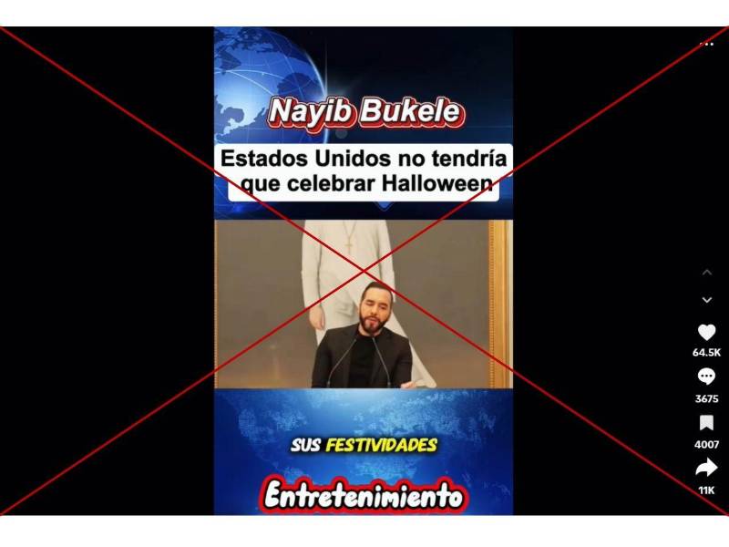 Captura de pantalla a una publicación de TikTok hecha el 15 de octubre de 2025.