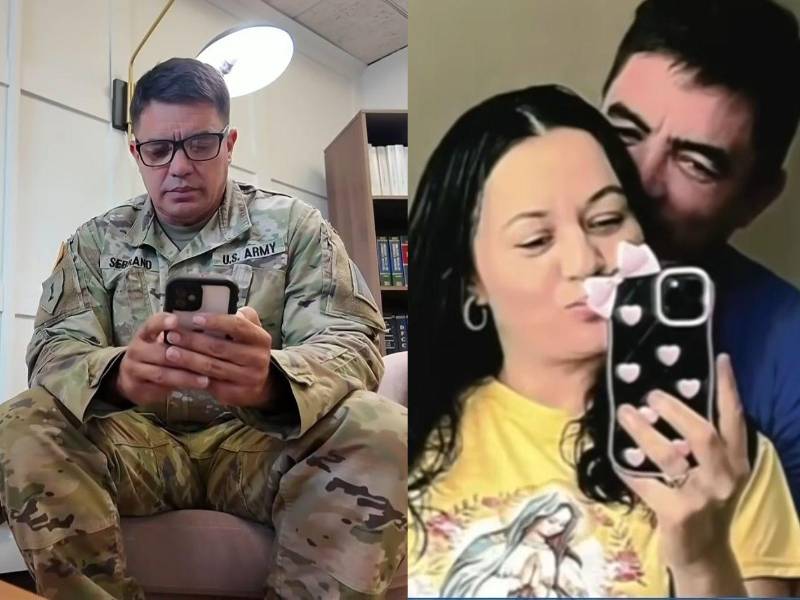 El sargento José Serrano y su esposa Daisy Rivera Ortega.