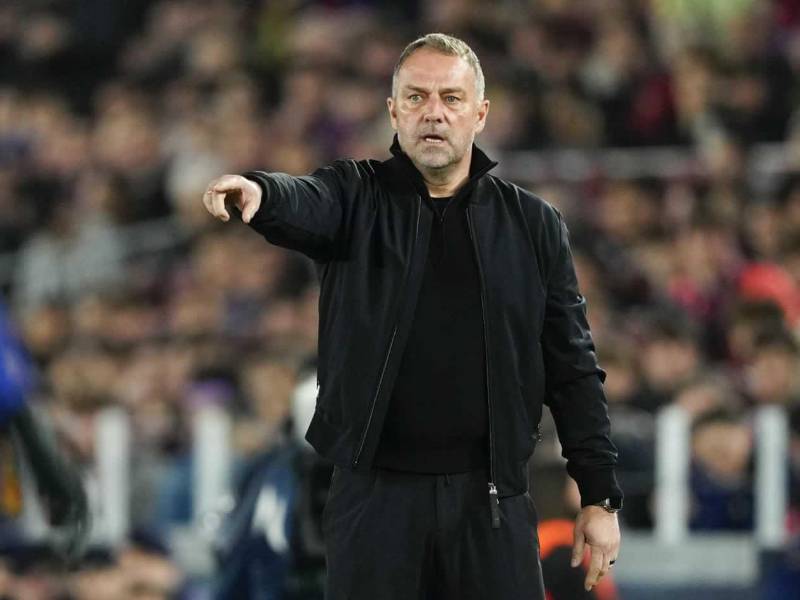 Hansi Flick, durante el partido de vuelta de las semifinales de la Copa del Rey contra el Atlético de Madrid.