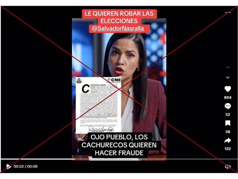 Captura de pantalla a una publicación de TikTok hecha el 5 de diciembre de 2025.