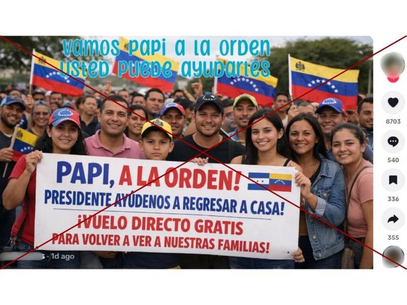 Captura de pantalla a una publicación de TikTok hecha el 5 de enero de 2026.