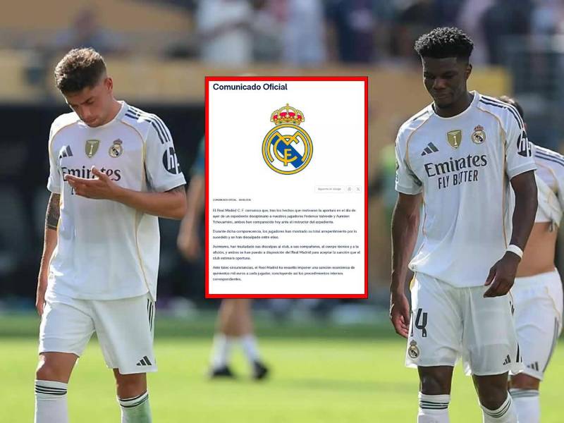Fede Valverde y Aurelien Tchouaméni recibieron una sanción histórica del Real Madrid por su pelea.