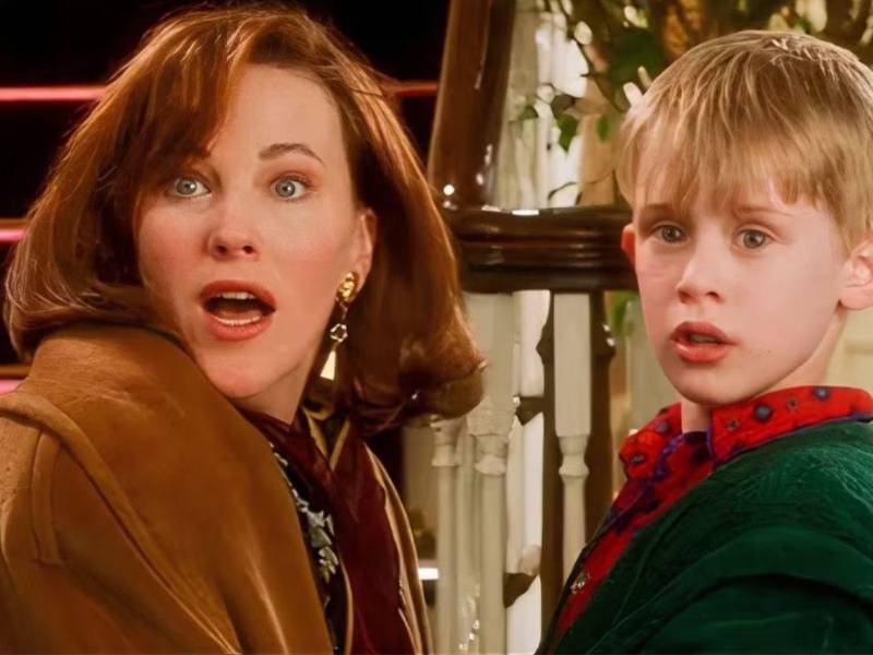 Imagen de Catherine y Macaulay Culkin en la película Home Alone.