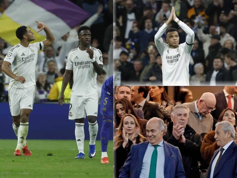 En imágenes, así fue la goleada que le metió el Real Madrid (6-1) al Mónaco en la séptima jornada de la fase liga de la Champions League, en el Santiago Bernabéu, con un gran Vinicius y Mbappé.