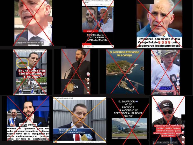 Collage de capturas de pantalla a verificaciones hechas por LA PRENSA.