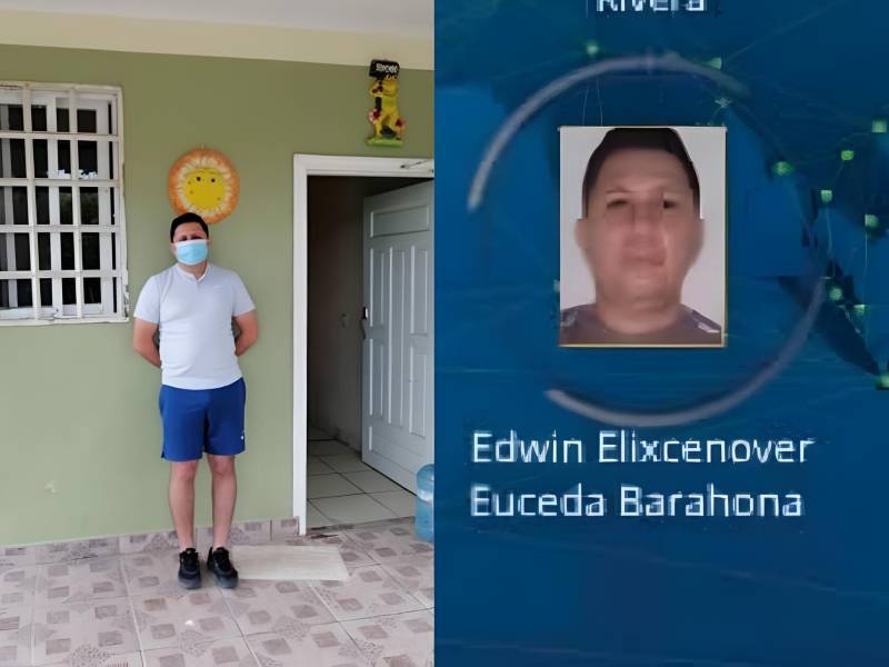 Edwin Elixcenover Euceda Barahona, siendo comisario de la Policia Nacional, fue capturado en el 2020 en una operación transnacional y fue condenado a 5 años de prisión, pero logró su libertad.