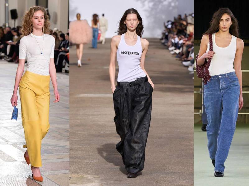 En las pasarelas internacionales, la camiseta blanca es tendencia.