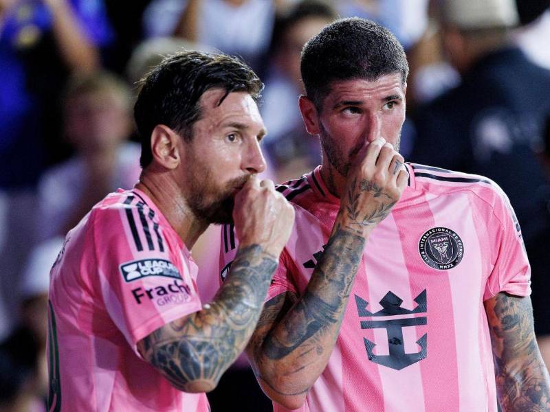 De Paul y Lionel Messi con el Inter Miami.