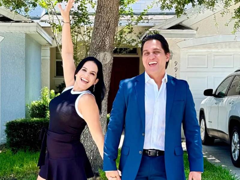 La chef Sandra Díaz y su esposo, el presentador Juan Fernando Lobo.