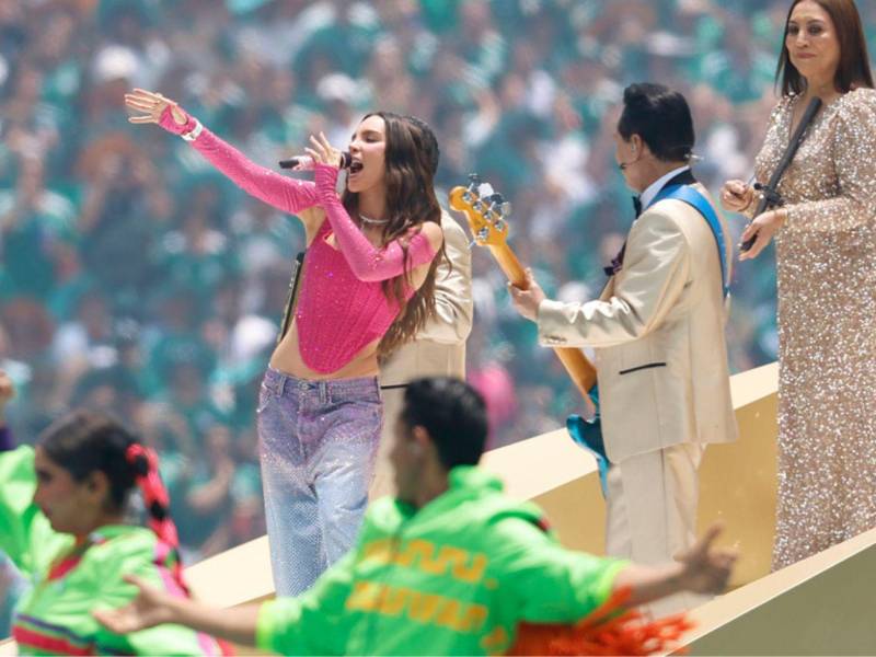 La cantante mexicana Belinda se presentó en la inauguración del Mundial de la FIFA 2026 este jueves, en el estadio Ciudad de México (México).