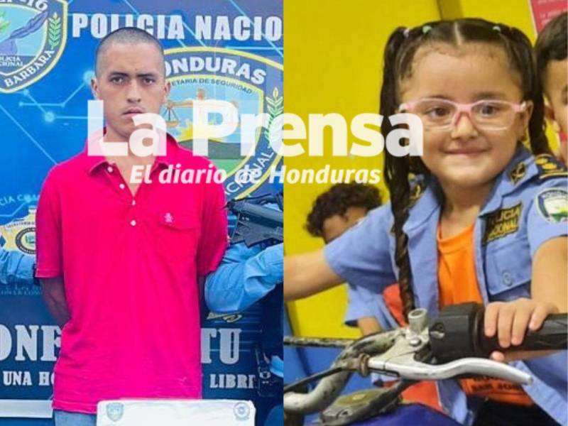 A la izquierda, Willian Jonathan Reyes Pineda, quien está acusado de asesinar a Kimberly Anahí Sabillón Barahona.