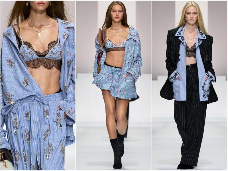 Dolce &amp; Gabbana encapsulan la audacia de la firma, elevando la lencería a una pieza de lujo versátil para la mujer contemporánea.Se lucen debajo de chaquetas sastre estructuradas, “blazers” y blusas, destacando el contraste entre la corsetería y la sastrería.