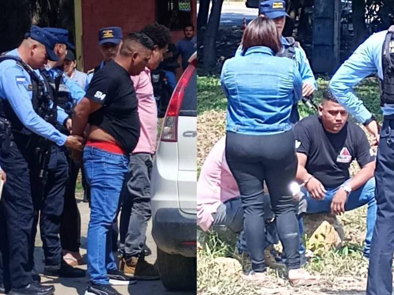 Tres personas fueron capturadas este jueves dentro del Instituto de la Propiedad (IP), en San Pedro Sula luego de ser sorprendidas presuntamente sustrayendo pertenencias del vehículo de un abogado que se encontraba en el estacionamiento de la institución.