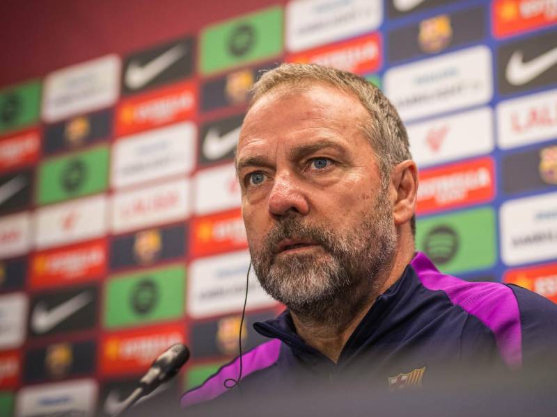 Hansi Flick atendió este viernes a los medios de comunicación en la previa del derbi catalán que sostendrán el sábado Espanyol vs FC Barcelona.