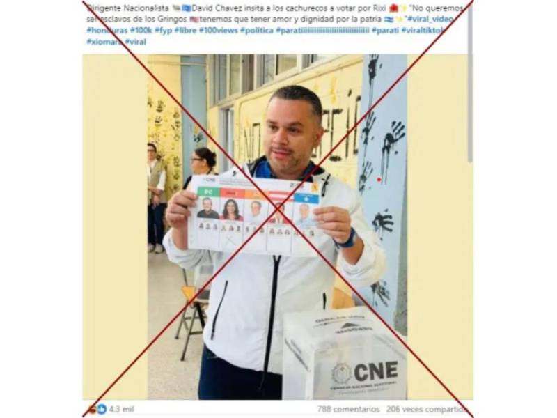 Captura de pantalla a una publicación de Facebook hecha el 30 de noviembre de 2025.