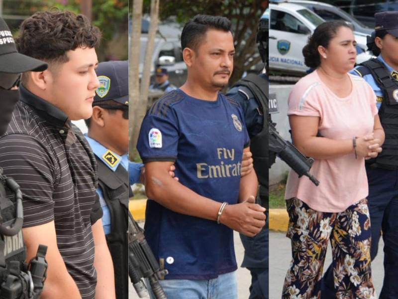 Momentos de la captura de los tres implicados en el tráfico de personas en San Pedro Sula.
