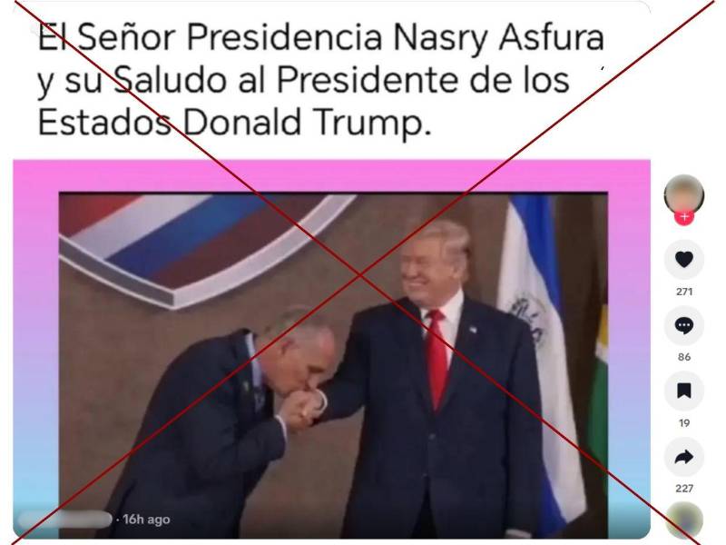 Captura de pantalla a una publicación de TikTok hecha el 8 de marzo de 2026.