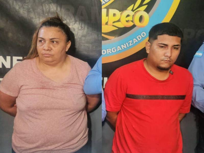 Los detenidos fueron presentados por la Dipampco en San Pedro Sula.