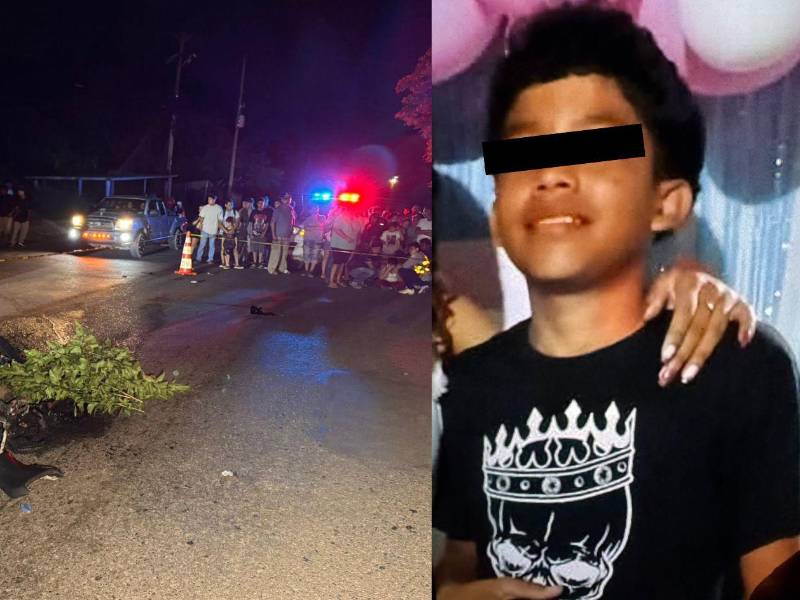 La motocicleta que conducía Urbina se incendió en la CA-4, cerca de la colonia Casa Quemada.