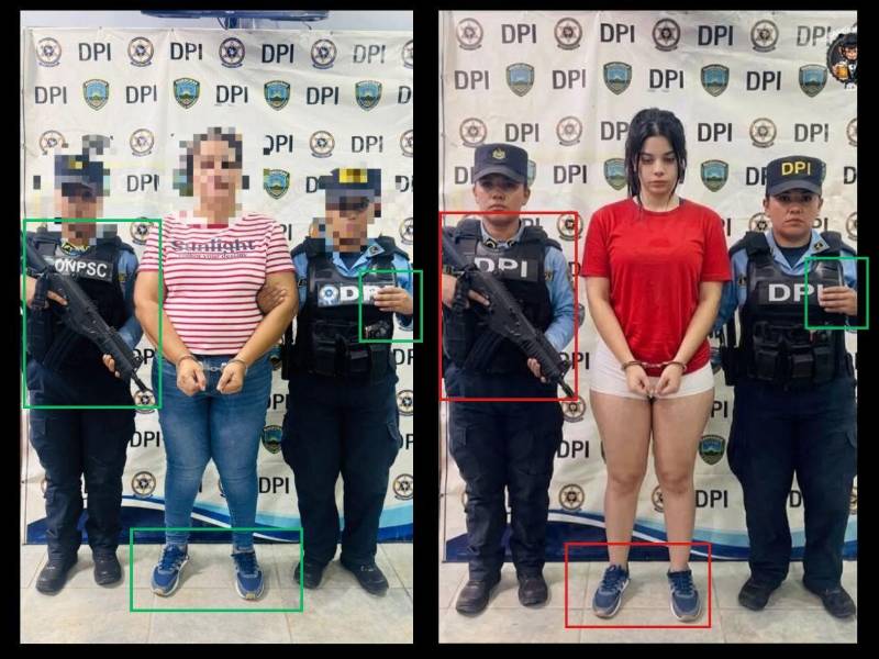 Inconsistencias detectadas por LA PRENSA Verifica durante un análisis visual entre el contenido falso y uno verídico.