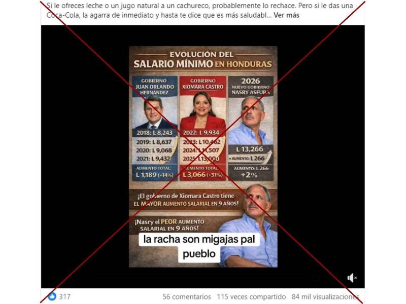 Captura de pantalla a una publicación de Facebook hecha el 19 de marzo de 2026.