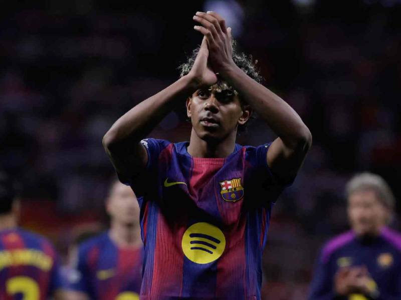 Lamine Yamal anotó un gol en la eliminación ante el Atlético de Madrid.