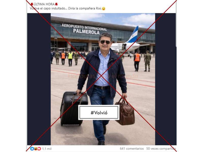 Captura de pantalla a una publicación de Facebook hecha el 27 de marzo de 2026.