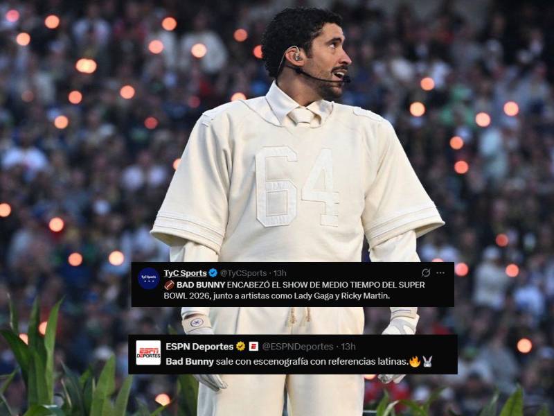 Reseñas internacionales celebraron la energía y el carisma de Bad Bunny en el escenario del Super Bowl.