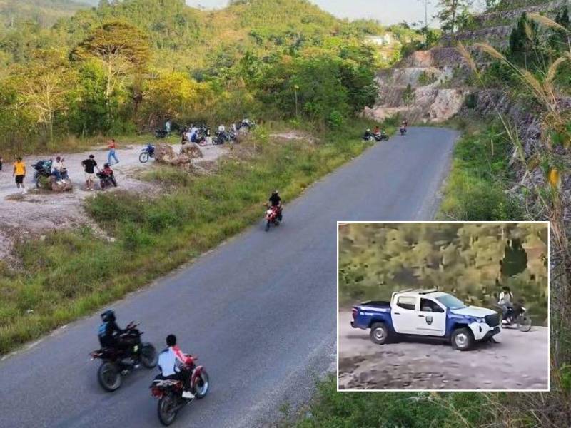 Este fin de semana se viralizó un video donde decenas de motociclistas que hacían piques huyen de una patrulla policial. Este hecho se dio en el sector de Candelaria, Ojos de Agua, Comayagua.