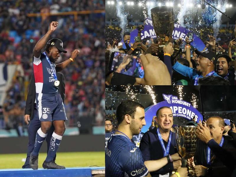 Las imágenes del campeón Motagua festejando con su Copa 20 de la Liga Nacional de Honduras tras vencer a Marathón en los penales en la Gran Final del Torneo Clausura 2026.