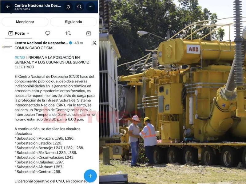 Los cortes comenzaron a reportarse desde alrededor de la 1:00 pm en sectores de San Pedro Sula; posteriormente, el operador anunció una contingencia entre 3:30 y 6:00 pm que afecta 13 circuitos.