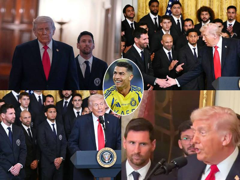 Messi visita a Trump y su reacción cuando mencionó a Cristiano: hondureño en la Casa Blanca