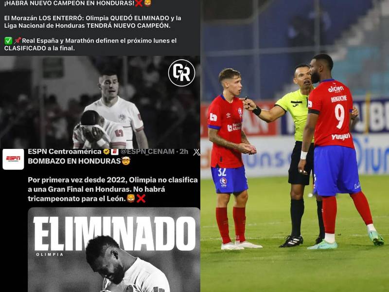 Así destacó la prensa deportiva hondureña la eliminación del Olimpia contra Marathón en las triangulares del Torneo Clausura 2026, señalando la utilización del FVS y el fracaso de los de Eduardo Espinel.