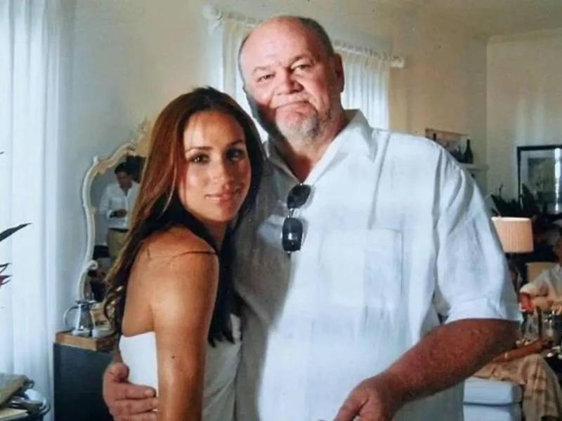 Foto de archivo de Meghan con su padre Thomas Markle.