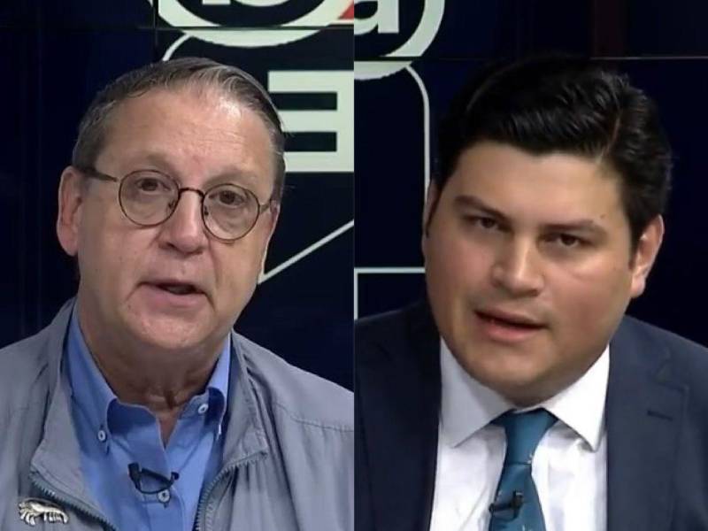 El empresario Víctor Wilson y el director del SAR, Marlon Ochoa, estuvieron este jueves en el programa televisivo de debate Frente a Frente, en donde discutieron los alcances de la Ley de Justicia Tributaria.