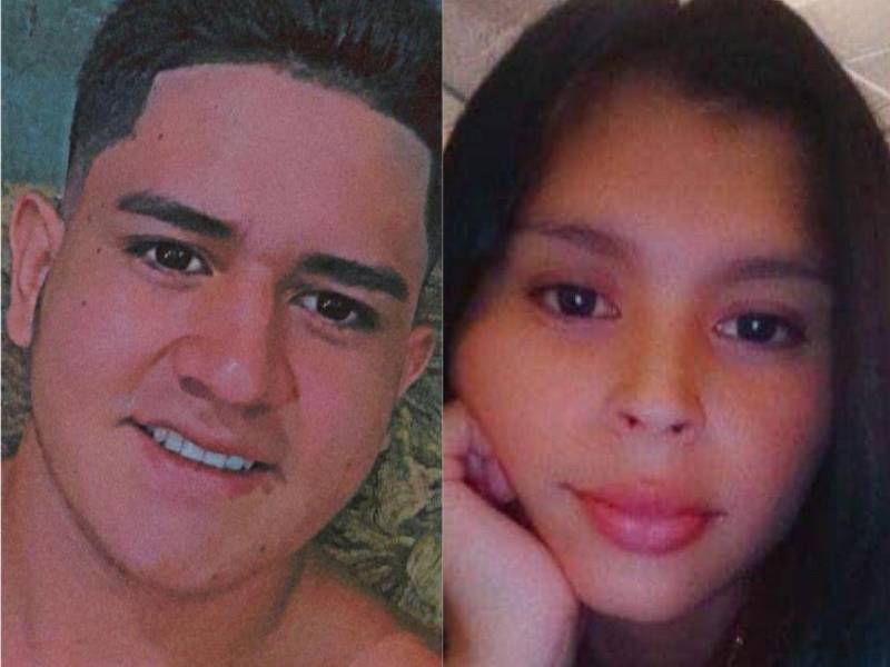 Fotografía en vida de la pareja fallecida este lunes en un accidente en Arizona, Atlántida (Honduras).