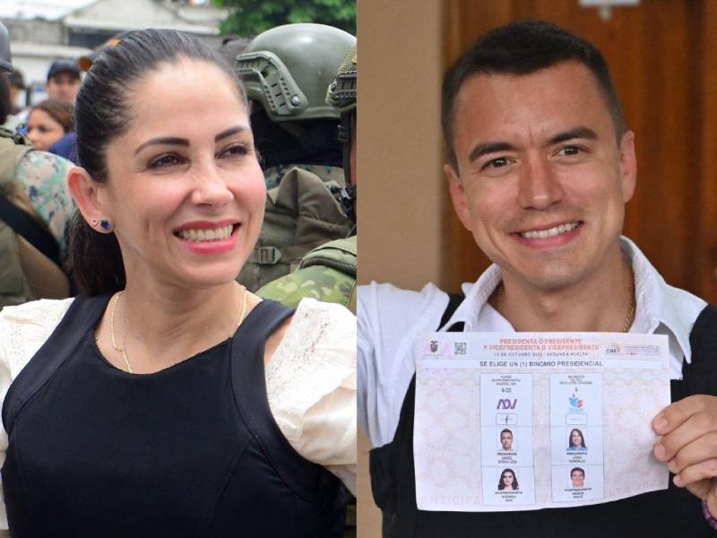 Luisa González, candidata izquierdista, y el derechista Daniel Noboa se disputan la Presidencia de Ecuador en la segunda vuelta electoral de este domingo 15 de octubre.