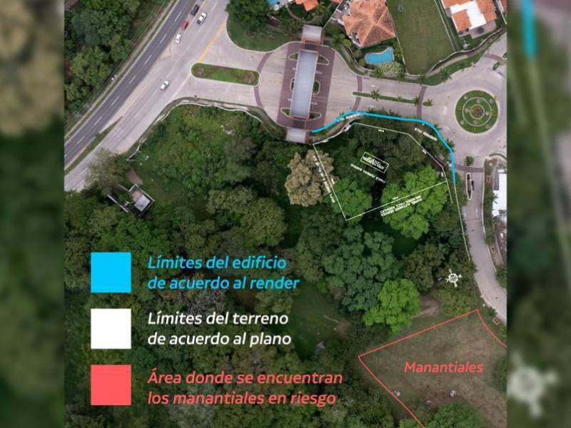 Ubicación de limites que rodean el proyecto MH RESIDENCES en Merendon Hills.