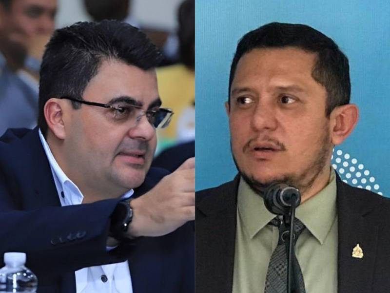 Los diputados del Partido Libre, Marco Eliud Girón y Edgardo Casaña.