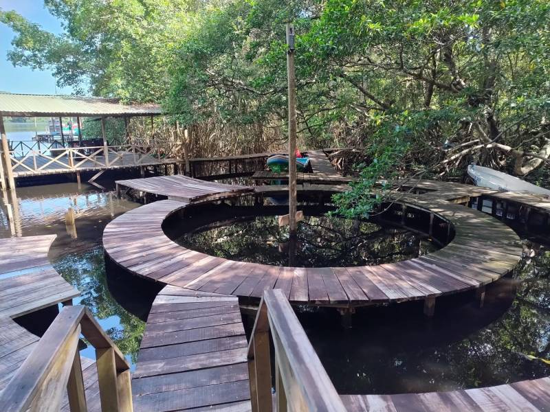 Para los amantes de la naturaleza, la Laguna de Cacao es perfecta. Los turistas caminan por los senderos de madera mientras escuchan únicamente el sonido de la vida silvestre.