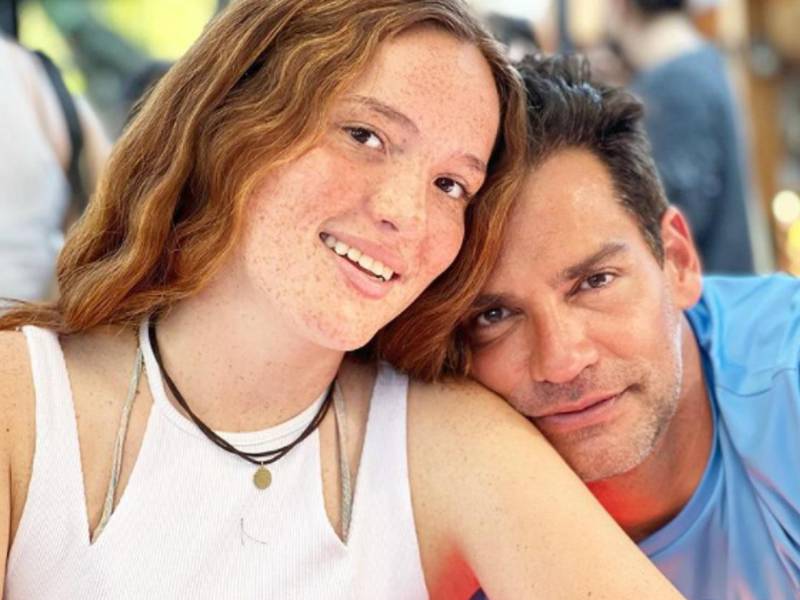 Cristian de la Fuente y su hija Laura.