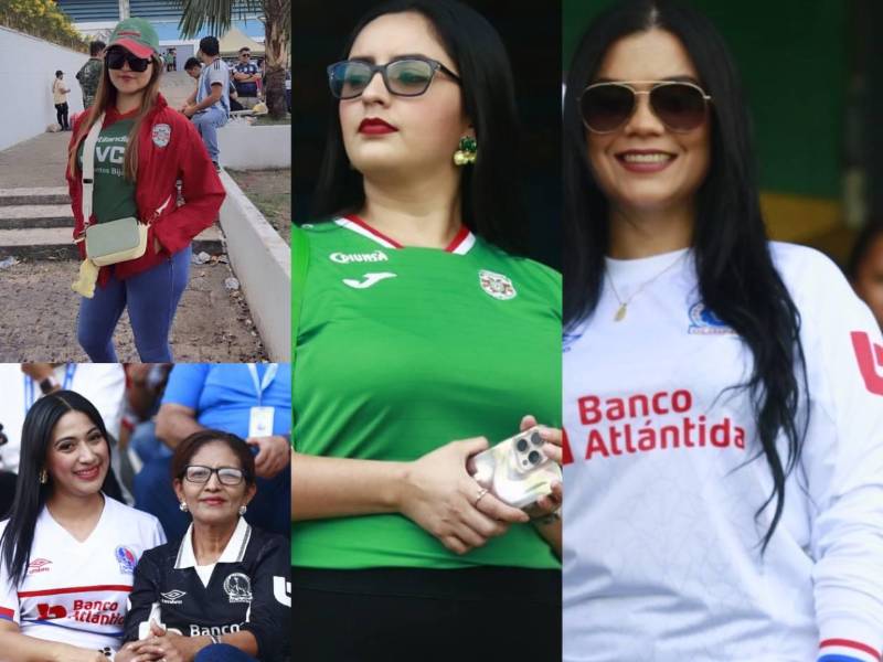 Mira lo que ocurrió en las graderías del estadio Morazán con motivos del clásico nacional entre Marathón y Olimpia. Bellas chicas se robaron las miradas.
