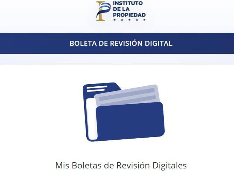 Así le aparece cuando ingresa al link del Instituto de la Propiedad.