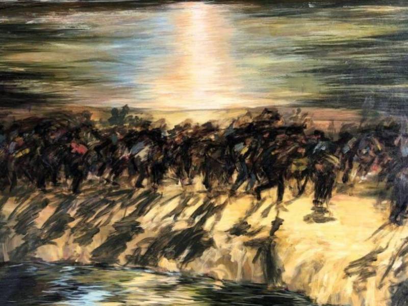 Pintura Entre aguas”, ganadora de la 17 Bienal de Pintura del Instituto Hondureño de Cultura Interamericana (IHCI).