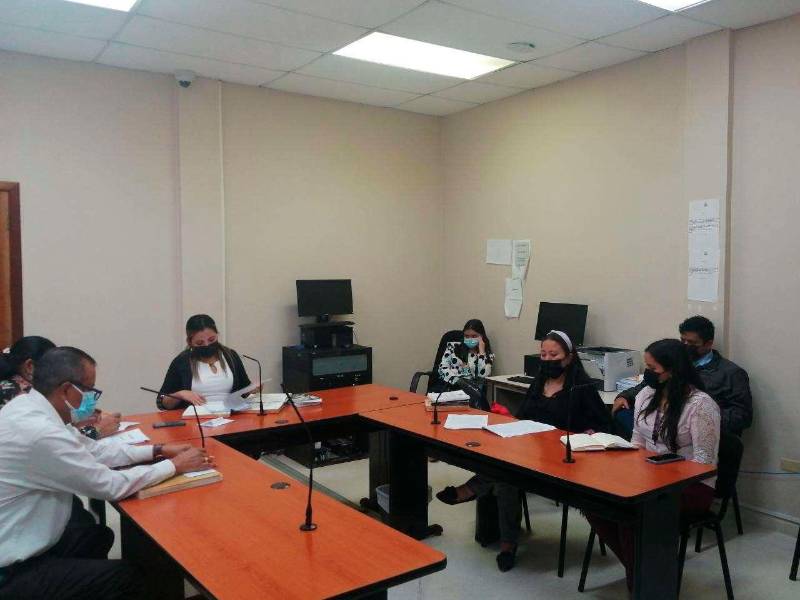 <b><span class=mln_uppercase_mln>judicial.</span></b> La audiencia de declaración de imputado celebrada en los juzgados de La Esperanza, Intibucá.<span class=mln_uppercase_mln> </span>