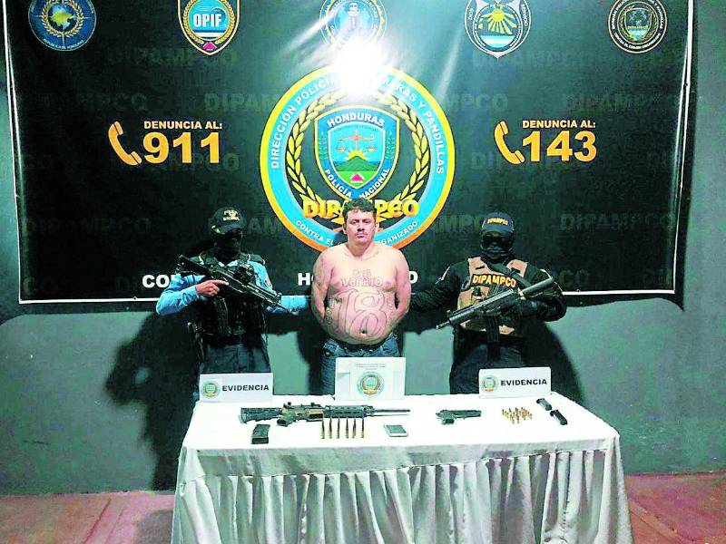 Alex Wilfredo Santos Ortiz, alias el Wiken o Malvado, fue detenido en Chamelecón.