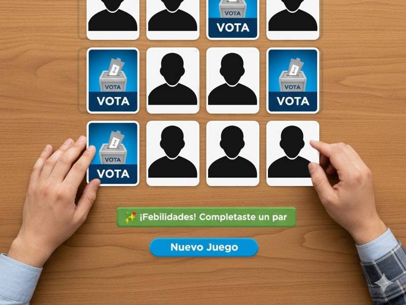 Juego de memoria: figuras políticas presidenciales