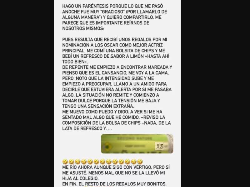 Karla Sofía Gascón compartió este mensaje en sus redes sociales.